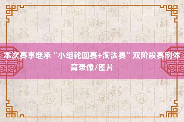 本次赛事继承“小组轮回赛+淘汰赛”双阶段赛制体育录像/图片