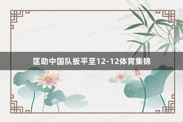 匡助中国队扳平至12-12体育集锦
