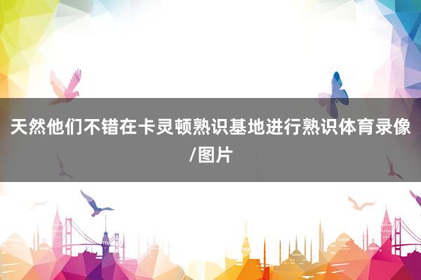 天然他们不错在卡灵顿熟识基地进行熟识体育录像/图片