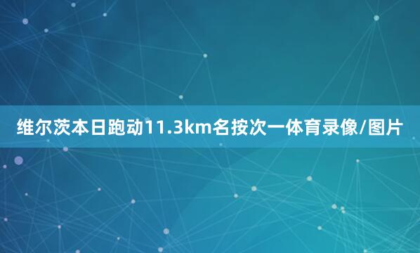 维尔茨本日跑动11.3km名按次一体育录像/图片