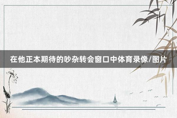 在他正本期待的吵杂转会窗口中体育录像/图片