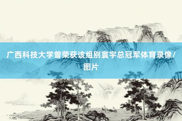 广西科技大学曾荣获该组别寰宇总冠军体育录像/图片