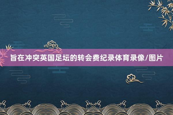 旨在冲突英国足坛的转会费纪录体育录像/图片