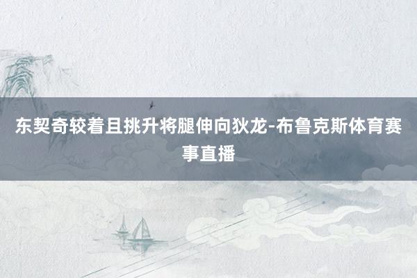 东契奇较着且挑升将腿伸向狄龙-布鲁克斯体育赛事直播