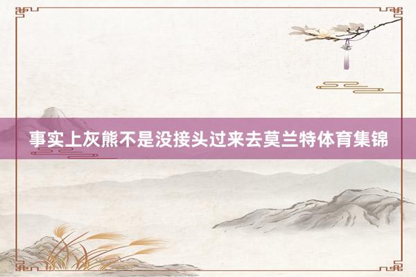 事实上灰熊不是没接头过来去莫兰特体育集锦