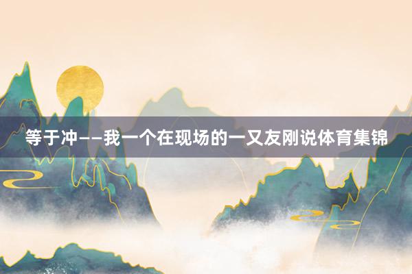 等于冲——我一个在现场的一又友刚说体育集锦
