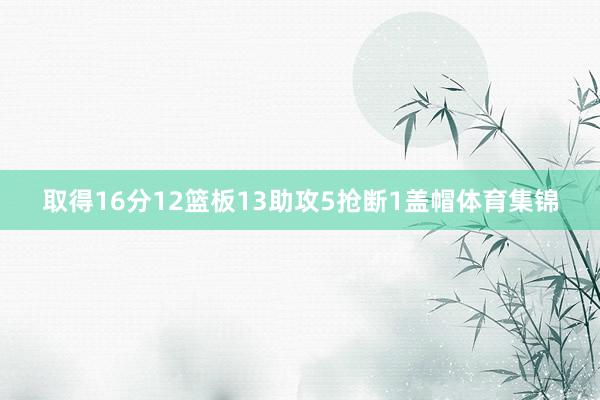 取得16分12篮板13助攻5抢断1盖帽体育集锦