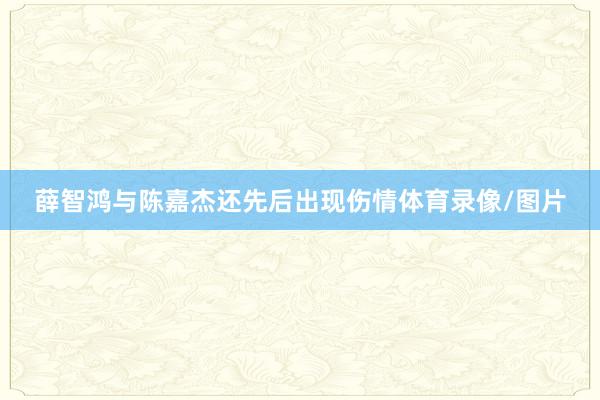 薛智鸿与陈嘉杰还先后出现伤情体育录像/图片