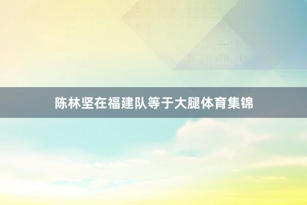 陈林坚在福建队等于大腿体育集锦