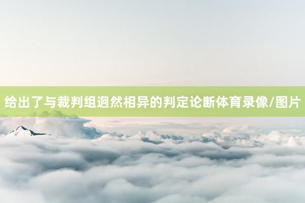 给出了与裁判组迥然相异的判定论断体育录像/图片