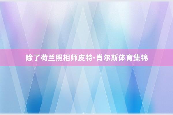 除了荷兰照相师皮特·肖尔斯体育集锦